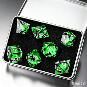 Boîte à dés D&D RPG TRPG personnalisée avec logo moulé, en PU durable et écologique, sur le thème des Dragons et des Donjons, avec dés polyédriques - Product Image 3
