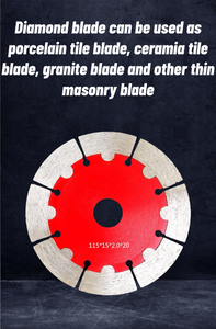 Lame diamantée industrielle pour découpeuses à disque - Bord segmenté, OEM disponible, garantie 3 ans pour la découpe de maçonnerie et de béton armé - Product Image 3