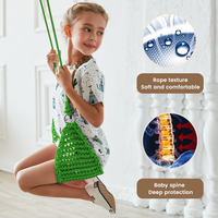 Siège de balançoire pour enfants en corde tressée à la main Ropecube, balançoire respirante en corde tricotée pour enfants, pour chambre à coucher, cour, jardin extérieur
