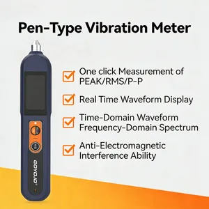 Vibromètre de type stylo GVB2, vibromètre portatif, analyseur d'affichage de la forme d'onde, mesure RMS P - Product Image 1