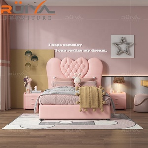 Nuovissimo <span class=keywords><strong>Letto</strong></span> per Bambini in Pelle, Arredamento Camera da <span class=keywords><strong>Letto</strong></span>, Struttura <span class=keywords><strong>Letto</strong></span> <span class=keywords><strong>a</strong></span> Forma di <span class=keywords><strong>Cuore</strong></span> per Bambine, Economico - Product Image 2