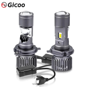 Ampoules de phare LED haute puissance GICOO S6 80W avec lentille de projecteur H4 pour moto et voiture 12V, éclairage automobile 80W 16000LM - Product Image 1