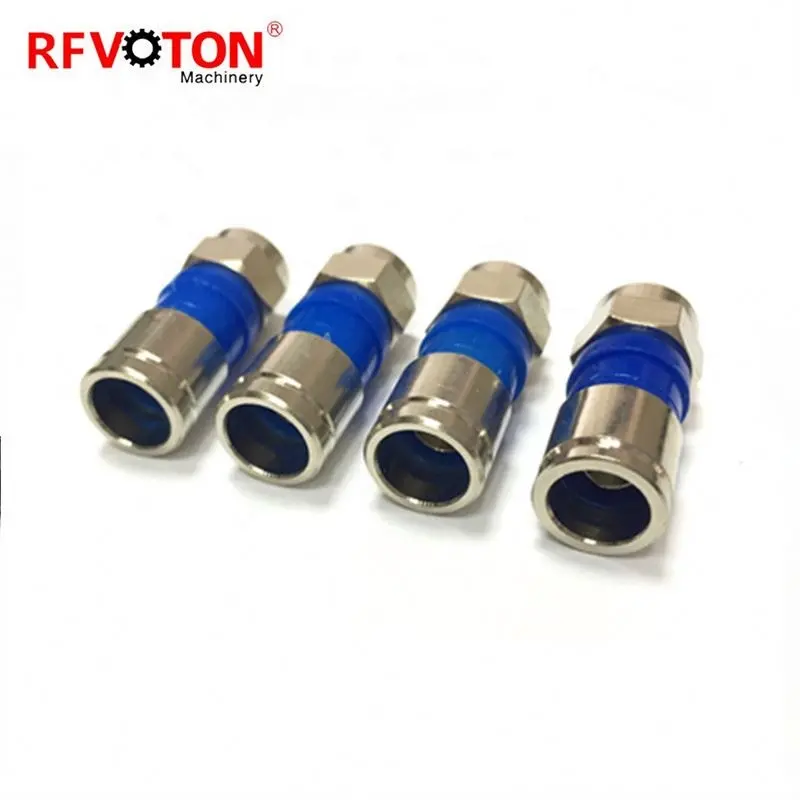 Lage prijs F mannelijke RG6/rg11 crimp type connector, hoge kwaliteit rf connector