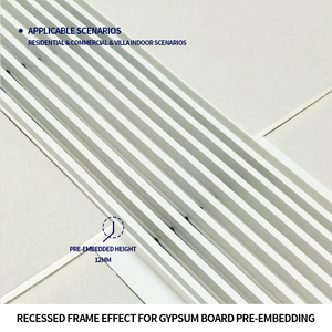 <span class=keywords><strong>PVC</strong></span>-Gipskartonplatte mit Voreingebauter Eingelassener Linearer Luftauslassleiste Verdecktes Design HVAC Klimaanlage Belüftung - Product Image 5