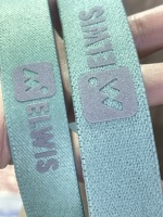 Nouveau design de silicone, imprimé en couleur, logo plat en relief, large bande élastique personnalisée en sangle, ceinture de sous-vêtements, couture de vêtements