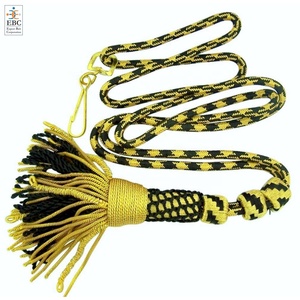 Cincture de cordon liturgique de Noël avec clip pour croix 32 pouces métallisé frange gland or robe argent techniques décoratives - Product Image 5