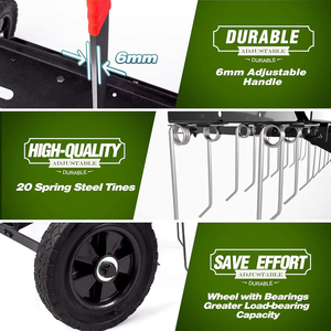Aérateur de pelouse à remorquer, <span class=keywords><strong>scarificateur</strong></span> de gazon pour jardin et ferme - Product Image 2