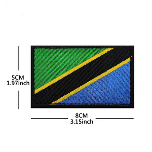 Bolsa de Exterior Transfronteriza con Bordado de Bandera Nacional Africana, Parche de Tela Estampado Digital con Gancho y Bucle - Product Image 3