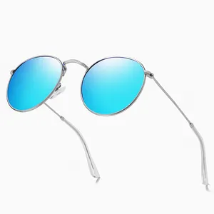 Металлические солнцезащитные очки женские очки 2021 модная оправа фабричные солнцезащитные очки из нержавеющей стали OEM/ODM легкие винтажные