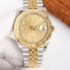 Venta directa de fábrica, muy popular, reloj mecánico de alta calidad y lujo, resistente al agua, función de calendario, acero inoxidable - Product Image 5