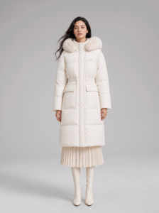 Manteau d'hiver en duvet de canard extra long 800 Fill Power pour <span class=keywords><strong>femme</strong></span> Veste en duvet épaissie et chaude - Product Image 3