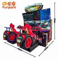 Máquina Simuladora de Carreras de Autos Operada con Monedas, Equipo de Entretenimiento Lucrativo, Juego de Conducción Arcade HD para Centros de Diversión Familiar, ROI