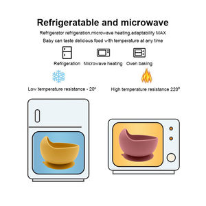 ชามซิลิโคนสำหรับ<span class=keywords><strong>เด็ก</strong></span>ปลอดภัยสำหรับใช้ในอาหาร RTS ชามให้อาหารเด็กปลอดสารพิษกันน้ำปราศจากสาร BPA - Product Image 5