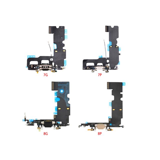 Charging Flex for iPhone 7 8 Plus USB Charger Port Dock Connector With Mic Flex Cable