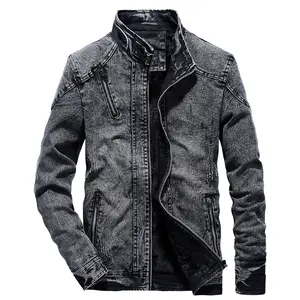 데님 남성 자켓 새로운 스타일 코트 지퍼 코튼 소재 고품질 남성 캐주얼 클래식 블루 블랙 패션 청바지 의류