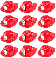 Chapeau de fête enfants pompier jeu de rôle habiller pompier rouge PVC casques pour anniversaire Cosplay Costume