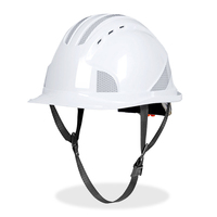 Vente en gros OEM Logo Travaux de construction ABS PE Sécurité Casques de sécurité blancs avec autocollant réfléchissant Casques de protection de la tête