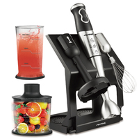 AKANE-Ensemble de mixeurs, 500W, système à 4 lames, 2 interrupteurs, outil multifonction facile à nettoyer pour la cuisine