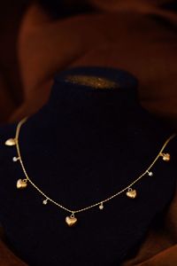 Collar de Cadena con Colgante de Corazón de la Serie Love de la Marca Xinfly, Joyería de Lujo, Oro Sólido de 18K, para Mujer - Product Image 2