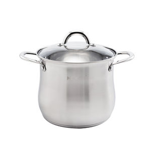 Cuiseur vapeur moderne à double couche Grande capacité en forme de tambour Marmite à soupe à double oreille en acier inoxydable Marmite à gaz et à induction - Product Image 4