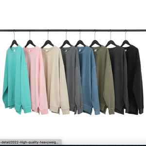 Sudaderas Vintage lavadas con ácido de gran tamaño de algodón 100% personalizadas con estampado desgastado bordado para hombres y mujeres XS Plus otoño - Product Image 6