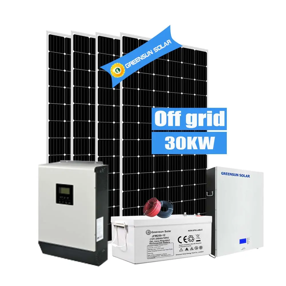 Wohn 30KW 30000W 220V Home Elektrische Solaranlage Off Grid Solarstrom anlage mit Batterie