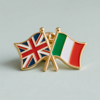 Broche en métal drapeau palestinien, style chinois patriotique, badge drapeau national, design moderne et antique, Italie, Royaume-Uni, différents pays