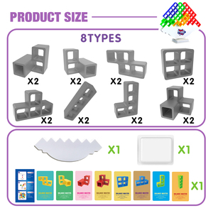 Juguete Científico <span class=keywords><strong>Tetra</strong></span> Tower, Juego de 27 Piezas, Bloques de Apilamiento para Equilibrio, Bloques de Construcción para Niños - Product Image 6
