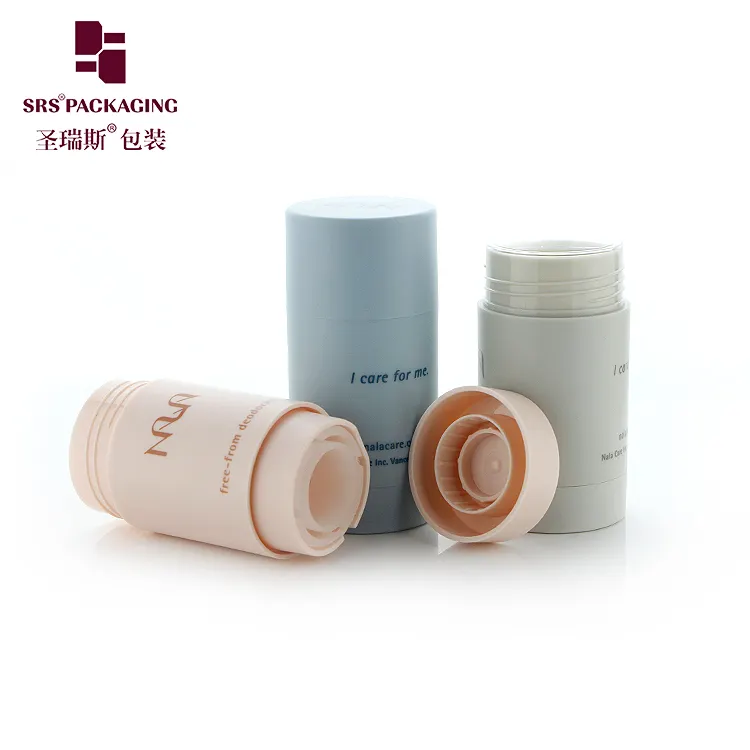 Luxury Customized Printed Refillable Plastic Bottles 50ml Stick Deodorant Container