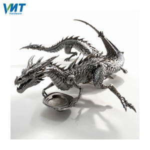 <span class=keywords><strong>Article</strong></span> artisanal en métal imprimé en 3D impression 3D de dragon en acier inoxydable 316 - Product Image 1