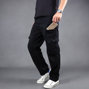 Nuovi pantaloni da uomo Oversize <span class=keywords><strong>Cargo</strong></span> da esterno in cotone da uomo <span class=keywords><strong>6</strong></span> Multi tasche <span class=keywords><strong>Cargo</strong></span> pantalone largo personalizzato - Product Image 3
