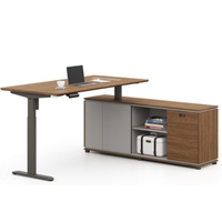 Nouveau design de bureau électrique en forme de L, bureau debout avec hauteur réglable, bureau élévateur de bureau, poste de travail informatique