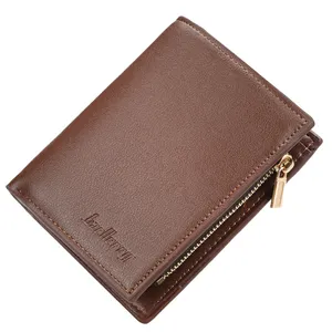 BW4027 Aliexpress sıcak satış kısa Model dikey yatay ticari Minimalist özel erkek cüzdan