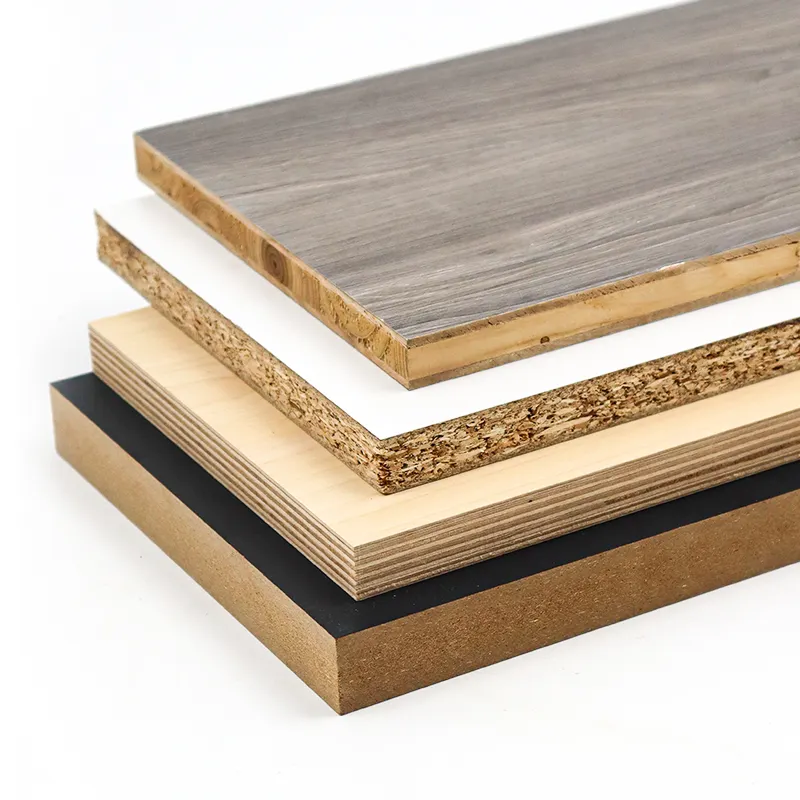 High Gloss Black UV / HDF/ Melamine Faced Laminated Board Chipboard / Plywood / Raw Plain MDF board for Cabinet