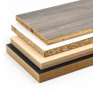 Papan laminasi wajah melamin/HDF/hitam kilau tinggi/papan papan Chipboard/kayu lapis/papan MDF polos mentah untuk Kabinet