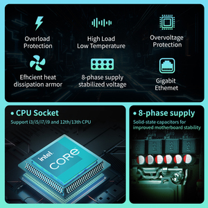 H81M-A mATX Bo mạch chủ Hỗ trợ <span class=keywords><strong>Intel</strong></span> 4th Gen LGA1150 <span class=keywords><strong>CPU</strong></span> DDR3 NGFF SATA3 OEM Dịch vụ nâng cấp - Product Image 5