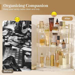 ที่จัดเก็บน้ำหอมแบบคลาสสิกถาดวางอุปกรณ์ในห้องน้ำที่ช่วยประหยัดพื้นที่เหมาะสำหรับโต๊ะเครื่องแป้งในห้องน้ำที่จัดระเบียบในห้องครัวมุมห้องน้ำ - Product Image 3