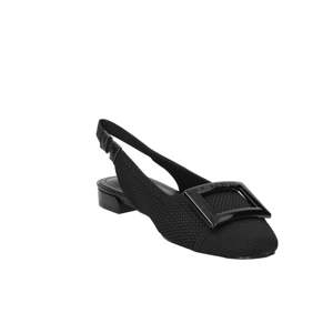 Laura Biagiotti Women's Slingback Flat Black 38 1.5 Cm Heel Mesh <b>Upper</b> - Product Image 4
