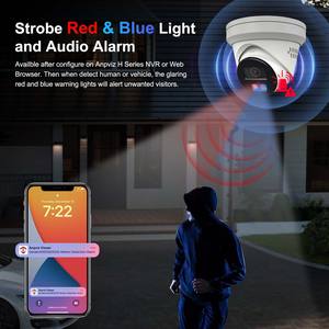 Anpviz US-Lagerbestand <span class=keywords><strong>4</strong></span> Stück 8MP PoE-Kamera Blitzlicht und Audioalarm Metall-Turret-Sicherheitskamera für Außenbereich 2-Wege-Audio <span class=keywords><strong>IP</strong></span>-Kamera - Product Image 6
