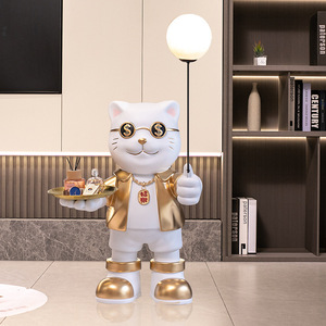 فاخر كبير محظوظ القط زخرفة الشرفة الراتنج المنزل زخرفة مع هدية افتتاح لغرفة المعيشة أو الهبوط حار بيع - Product Image 6