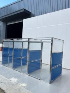 Sang trọng thép không gỉ và kính chó <span class=keywords><strong>kennel</strong></span> thùng đa đơn vị Heavy Duty Pet hệ thống lồng cho bác sĩ thú y phòng Khám & nội trú cũi - Product Image 3