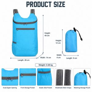 Mochila Promocional Personalizada con Logotipo para Estudiantes, Mochila Deportiva Ligera e Impermeable para Senderismo, Mochila Plegable para Hombre para Viajes al Aire Libre - Product Image 4