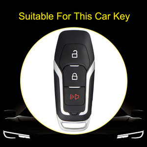 Innofit FOU1 Housse de protection pour clé de voiture Luxury TPU pour Ford Mustang Explorer Gold Edge Bon prix Accessoires - Product Image 2
