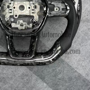 Volant de voiture en cuir perforé personnalisé, en fibre de carbone forgée, best-seller, pour Honda Civic 11e génération - Product Image 3
