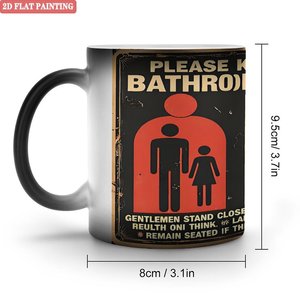 Frosted Black 11oz <b>Ceramic</b> Mug Heat Changing Sublimation Blank Custom Print <b>Cup</b> - Product Image 1