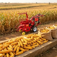Moissonneuse de maïs à une rangée, moteur diesel |   Mini-récolteuse de maïs et hacheuse de paille |   Machine autoportée pour usage domestique et agricole