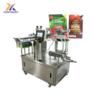 50~5000g Quantitative Fully Automatic Double-Headed Strawberry Jam Spout Filling Machine Bag Type Paste Drinking Water Oi - Product Image 2