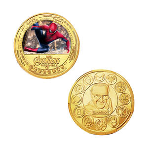 5 Pièces de Monnaie Commémoratives Spider-Man Thème Films Classiques Américains Dorées Marvel Super Héros Cadeaux de Collection - Product Image 2