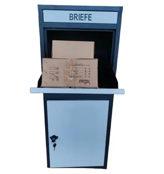 धातु के बड़े आउटडोर पार्सल डिलीवरी ड्रॉप बॉक्स अपार्टमेंट के लिए पार्सल ड्रॉप बॉक्स बड़े पार्सल ड्रॉप बॉक्स