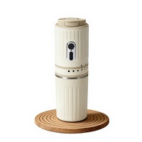 Cafetière électrique portable à piles, mini moulin à café tout-en-un, en acier, pour les voyages en plein air